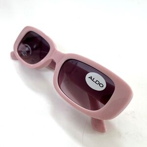 New Original ALDO Retro Look Sunglasses Pink Acetate Square Style